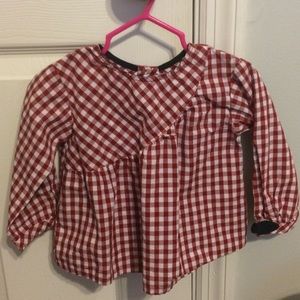 Zara red gingham top